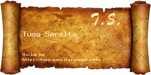 Tuss Sarolta névjegykártya