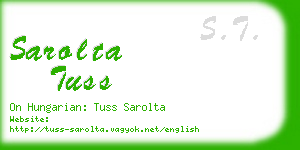 sarolta tuss business card